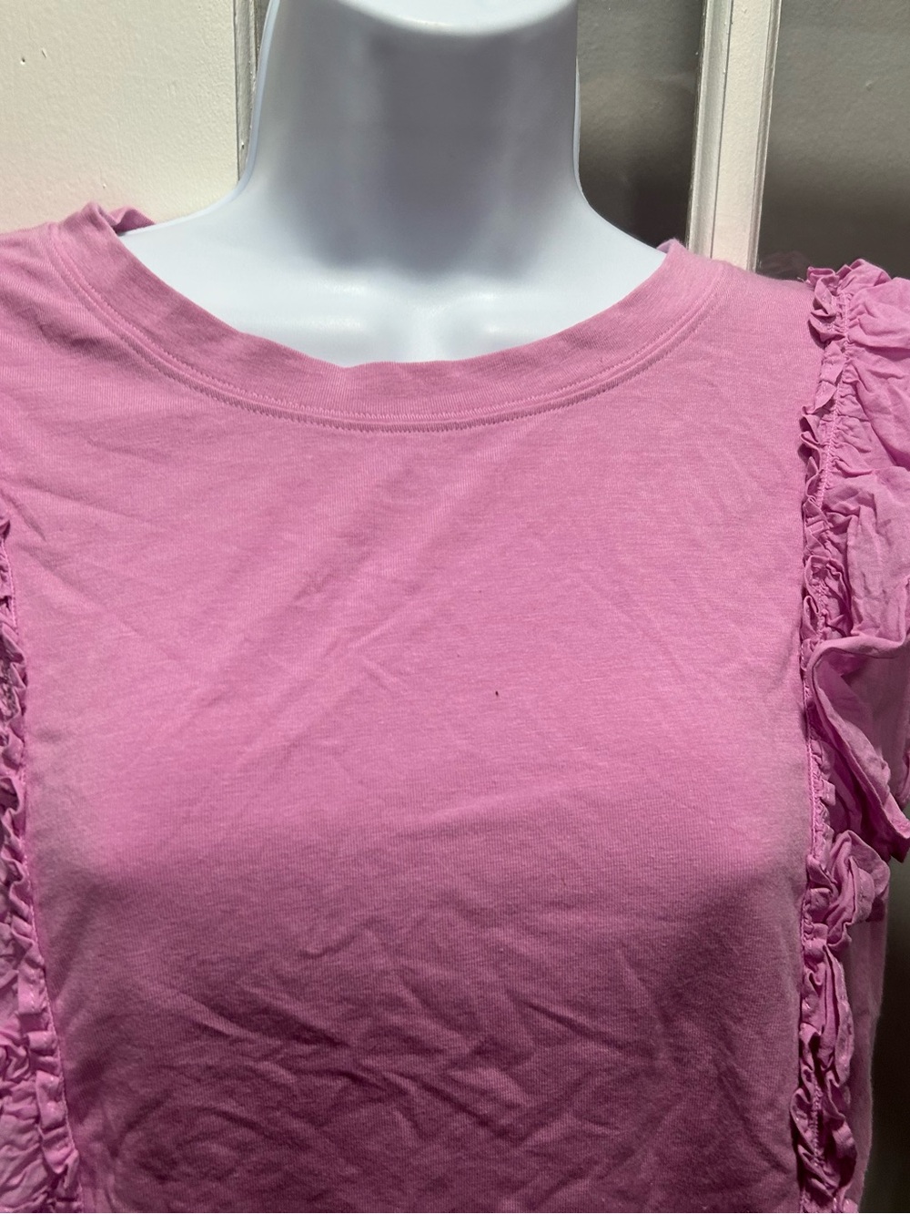 LC Lauren Conrad Pink Ruffle Sleeve Tee